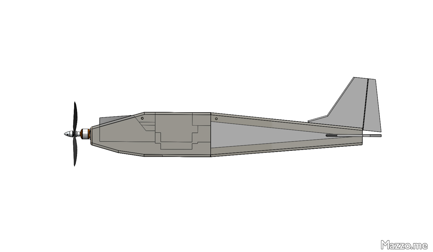 Modello CAD fusoliera. Modello CAD fusoliera