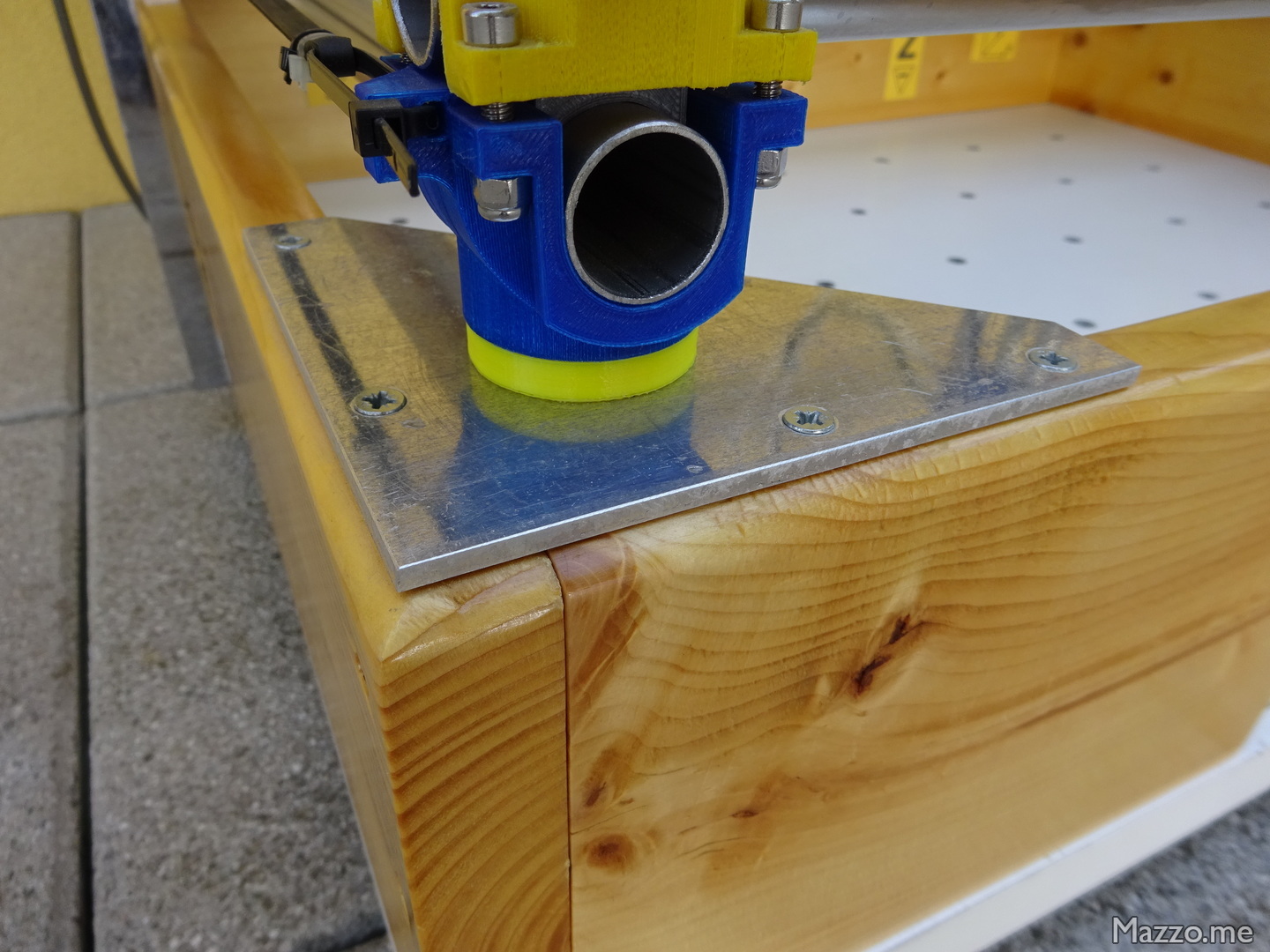 Appoggio sul telaio in legno